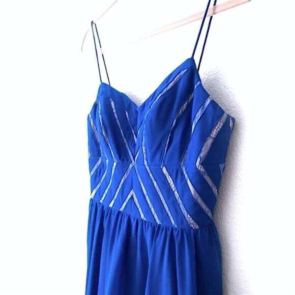 Aidan Mattox Blue Embellished Fit And Flare Mini Dress Size 2 Homecoming Glam - Picture 2 of 7